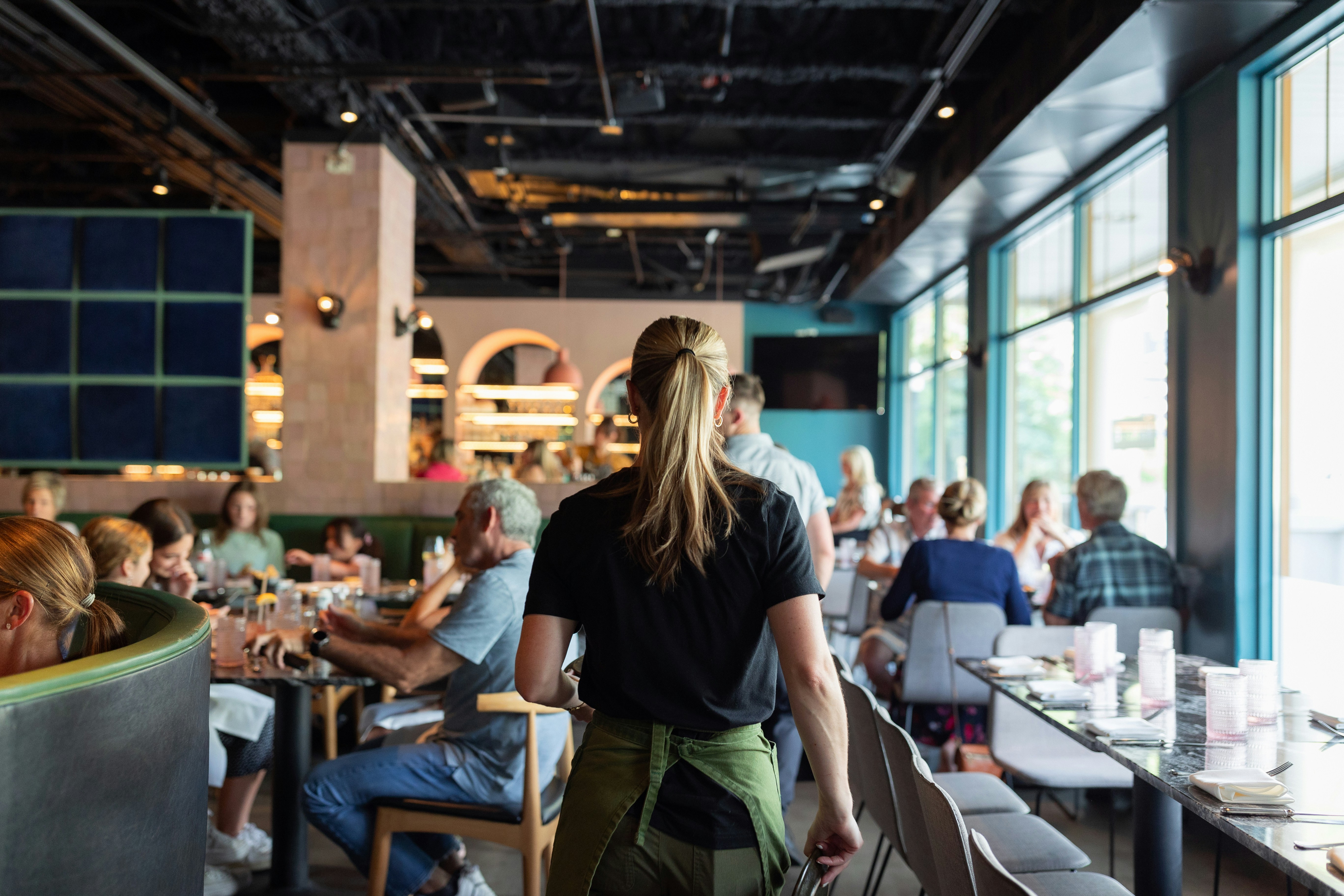 Busy local restaurant showing the type of business we help grow