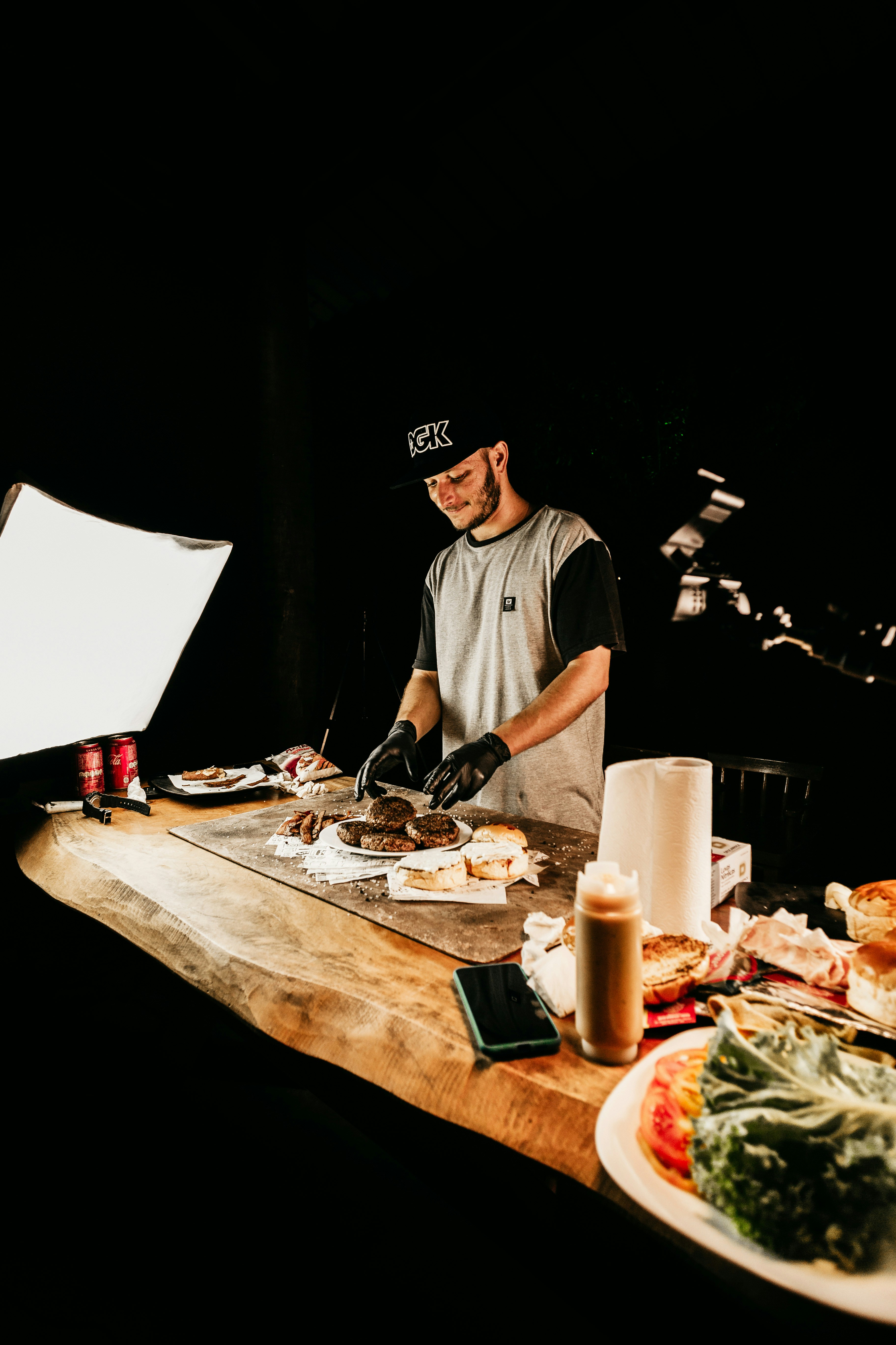 Tyler Heeman shooting a food photography session